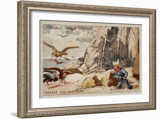 Hunting Vultures-null-Framed Giclee Print