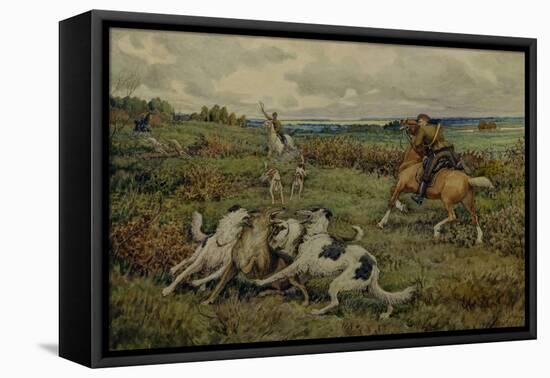Hunting with Borzois, 1937-Ernest Ernestovich Lissner-Framed Premier Image Canvas