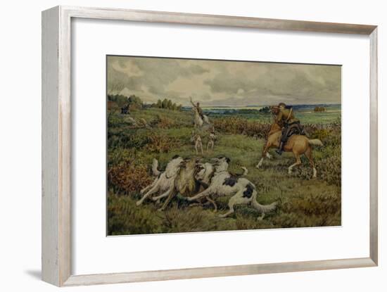 Hunting with Borzois, 1937-Ernest Ernestovich Lissner-Framed Giclee Print