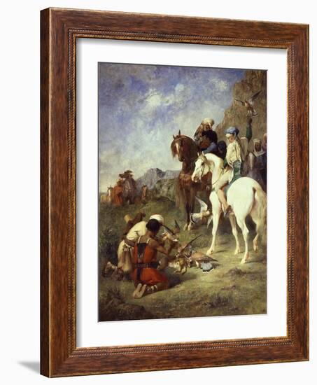 Hunting with Falcons in Algeria before 1863-Eugene Fromentin-Framed Giclee Print