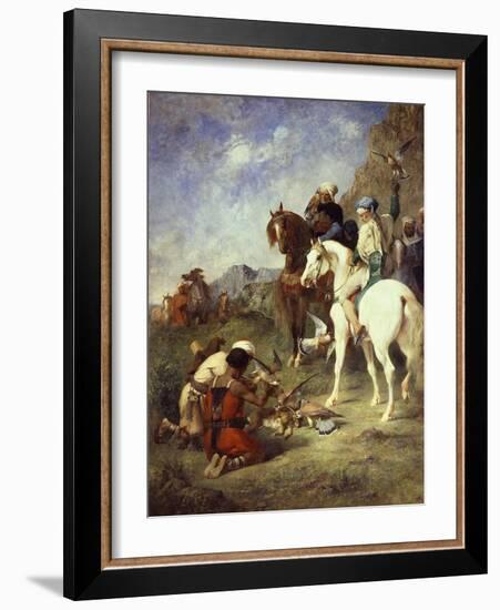 Hunting with Falcons in Algeria before 1863-Eugene Fromentin-Framed Giclee Print