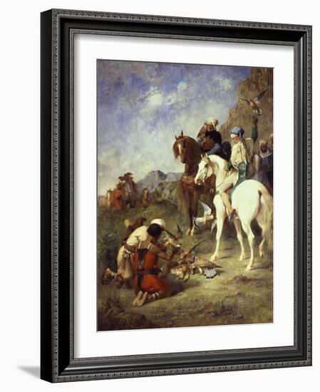 Hunting with Falcons in Algeria before 1863-Eugene Fromentin-Framed Giclee Print