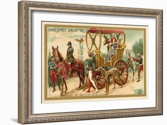 Hunting with Falcons-null-Framed Giclee Print