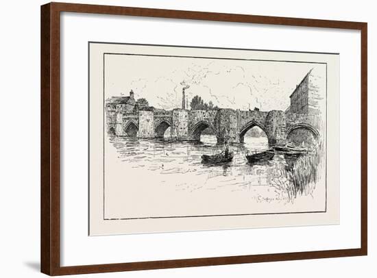Huntingdon Bridge. Bedford Is the County Town of Bedfordshire, in the East of England. Uk-null-Framed Giclee Print