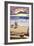 Huntington Beach, California - Sunset Beach Scene-Lantern Press-Framed Art Print