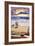 Huntington Beach, California - Sunset Beach Scene-Lantern Press-Framed Art Print