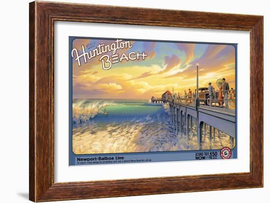 Huntington Beach-Kerne Erickson-Framed Art Print