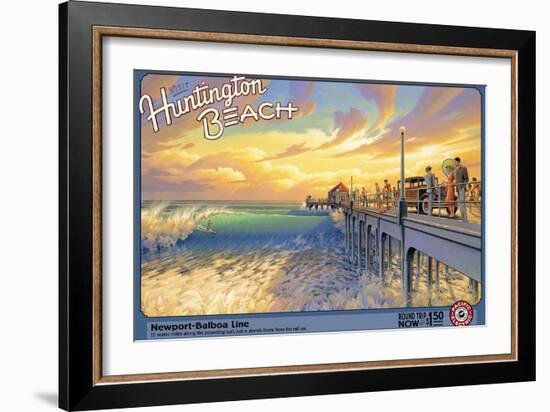 Huntington Beach-Kerne Erickson-Framed Art Print