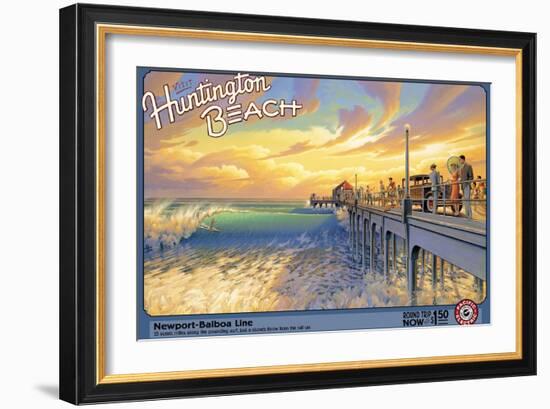 Huntington Beach-Kerne Erickson-Framed Art Print