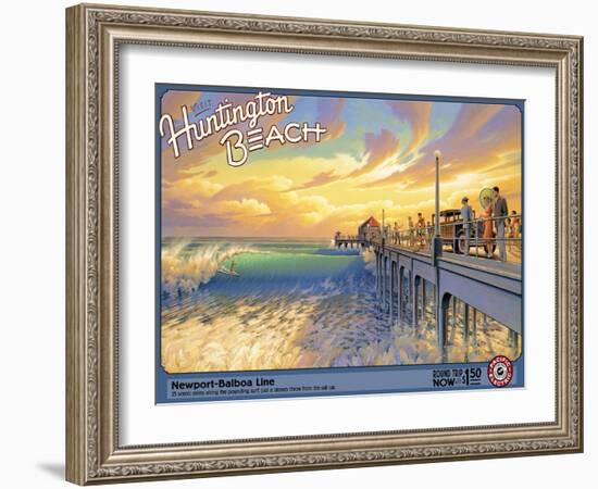 Huntington Beach-Kerne Erickson-Framed Art Print