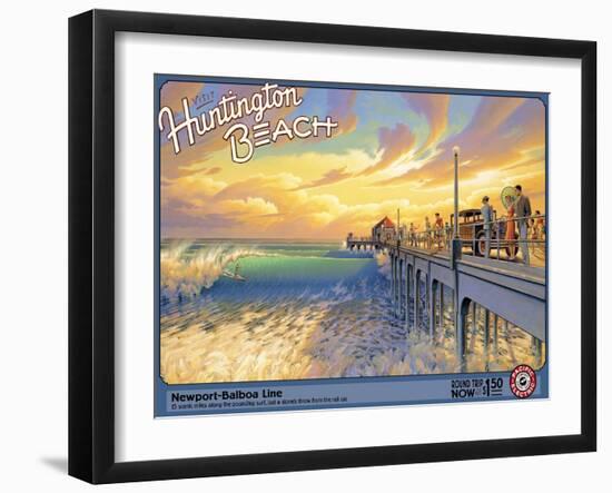 Huntington Beach-Kerne Erickson-Framed Art Print