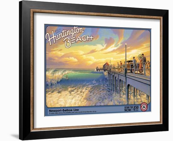 Huntington Beach-Kerne Erickson-Framed Art Print