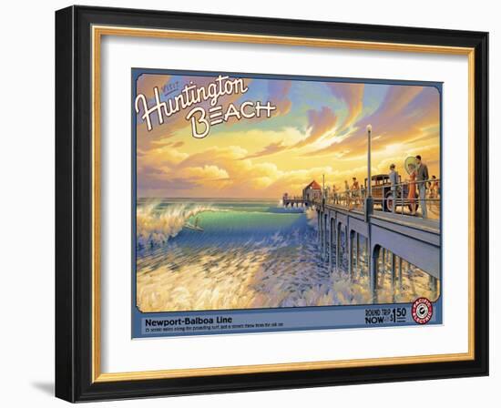 Huntington Beach-Kerne Erickson-Framed Art Print
