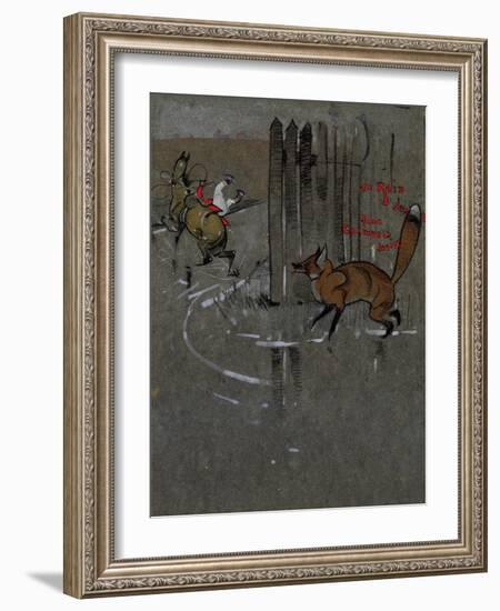 Huntsman Taking a Toss, c.1894-Joseph Crawhall-Framed Giclee Print