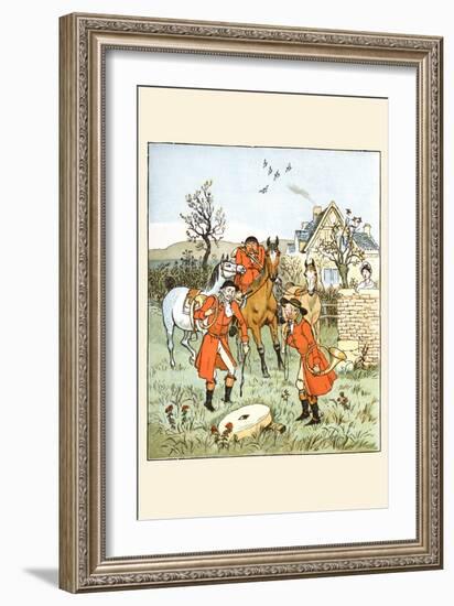 Huntsmen Came across a Grindstone-Randolph Caldecott-Framed Art Print