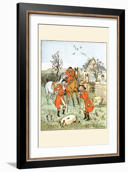 Huntsmen Came across a Grindstone-Randolph Caldecott-Framed Art Print