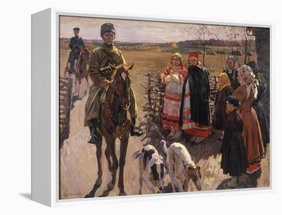 Huntsmen with Borzois, 1913-Sergei Arsenyevich Vinogradov-Framed Premier Image Canvas