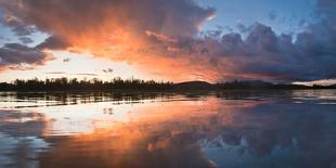 Sunset at Mouth of Androscoggin River and Magalloway River at Lake Umbagog, New Hampshire, USA-Huntstock-Laminated Photographic Print