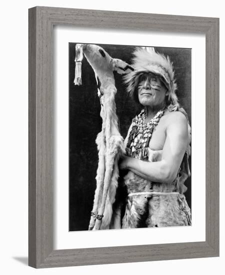 Hupa Dancer, C1923-Edward S. Curtis-Framed Photographic Print