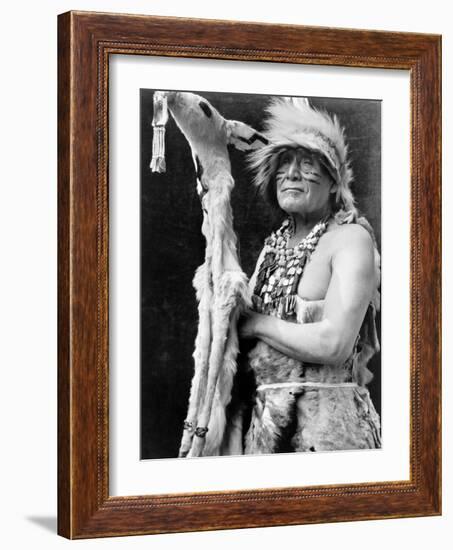 Hupa Dancer, C1923-Edward S. Curtis-Framed Photographic Print