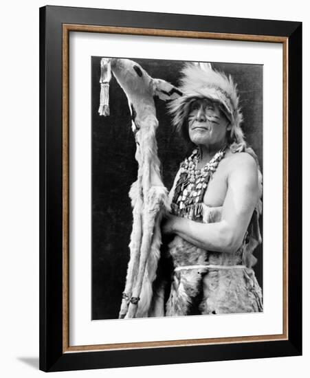 Hupa Dancer, C1923-Edward S. Curtis-Framed Photographic Print