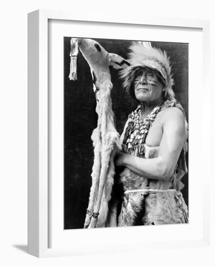 Hupa Dancer, C1923-Edward S. Curtis-Framed Photographic Print