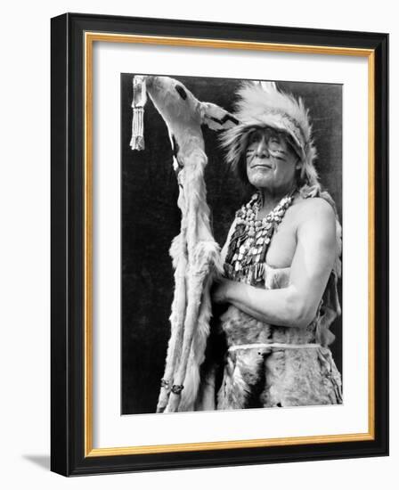 Hupa Dancer, C1923-Edward S. Curtis-Framed Photographic Print