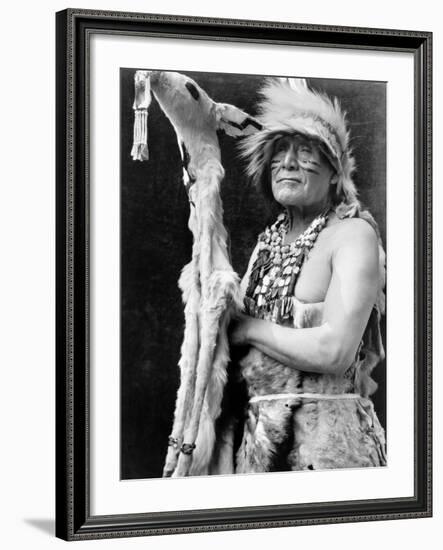 Hupa Dancer, C1923-Edward S. Curtis-Framed Photographic Print