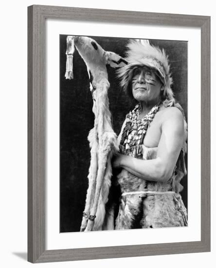 Hupa Dancer, C1923-Edward S. Curtis-Framed Photographic Print