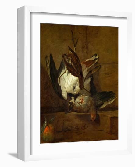 Huppoe, Partridge, Woodcock, and Seville Orange, 1732-Jean-Baptiste Simeon Chardin-Framed Giclee Print