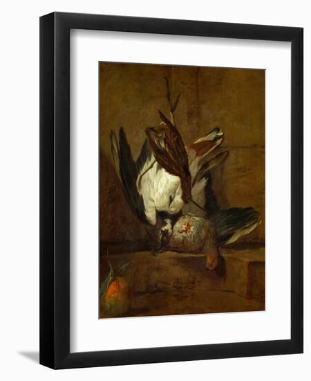 Huppoe, Partridge, Woodcock, and Seville Orange, 1732-Jean-Baptiste Simeon Chardin-Framed Giclee Print