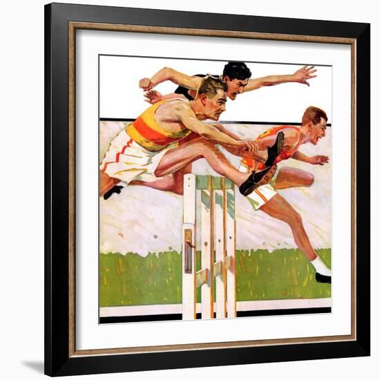 "Hurdlers,"May 4, 1935-Maurice Bower-Framed Premium Giclee Print