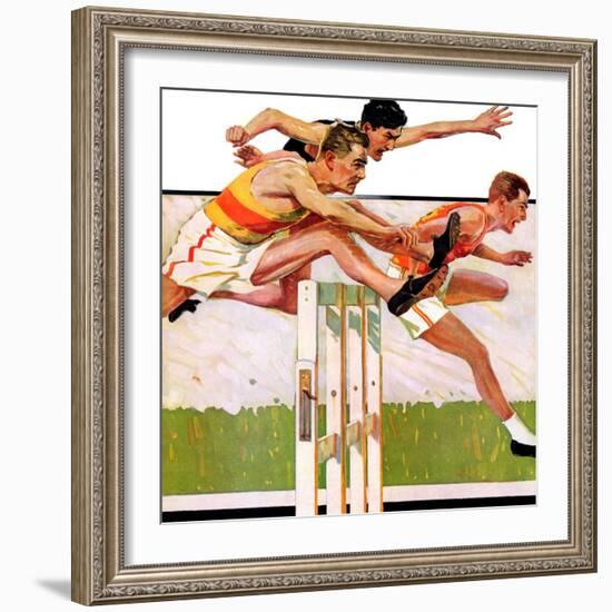 "Hurdlers,"May 4, 1935-Maurice Bower-Framed Giclee Print