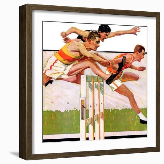 "Hurdlers,"May 4, 1935-Maurice Bower-Framed Giclee Print