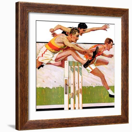 "Hurdlers,"May 4, 1935-Maurice Bower-Framed Giclee Print