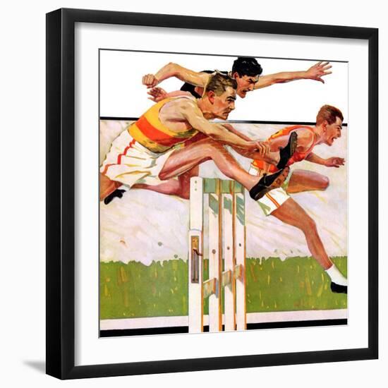 "Hurdlers,"May 4, 1935-Maurice Bower-Framed Giclee Print