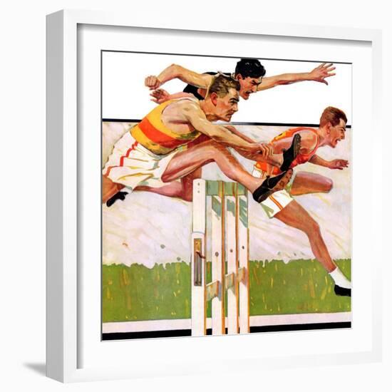 "Hurdlers,"May 4, 1935-Maurice Bower-Framed Giclee Print