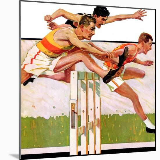 "Hurdlers,"May 4, 1935-Maurice Bower-Mounted Giclee Print