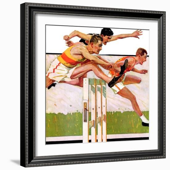 "Hurdlers,"May 4, 1935-Maurice Bower-Framed Giclee Print