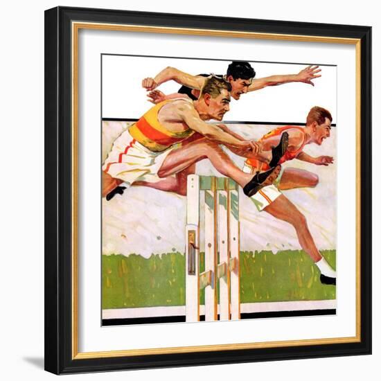 "Hurdlers,"May 4, 1935-Maurice Bower-Framed Giclee Print