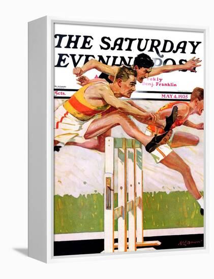 "Hurdlers," Saturday Evening Post Cover, May 4, 1935-Maurice Bower-Framed Premier Image Canvas