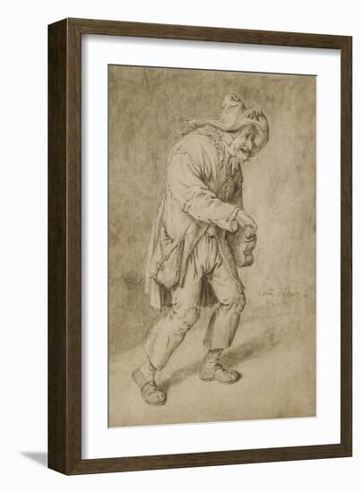 Hurdy-Gurdy Player, 1695-Cornelis Dusart-Framed Giclee Print