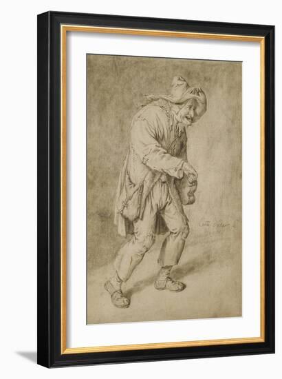 Hurdy-Gurdy Player, 1695-Cornelis Dusart-Framed Giclee Print