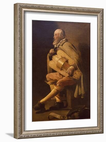 Hurdy-Gurdy Player with Bag-Georges de La Tour-Framed Giclee Print