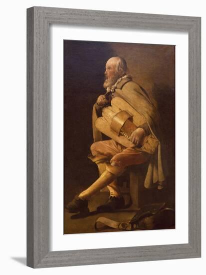 Hurdy-Gurdy Player with Bag-Georges de La Tour-Framed Giclee Print