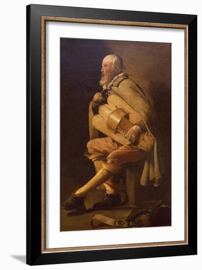 Hurdy-Gurdy Player with Bag-Georges de La Tour-Framed Giclee Print