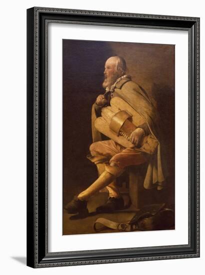 Hurdy-Gurdy Player with Bag-Georges de La Tour-Framed Giclee Print