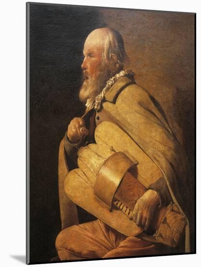 Hurdy Gurdy Player-Georges de La Tour-Mounted Giclee Print