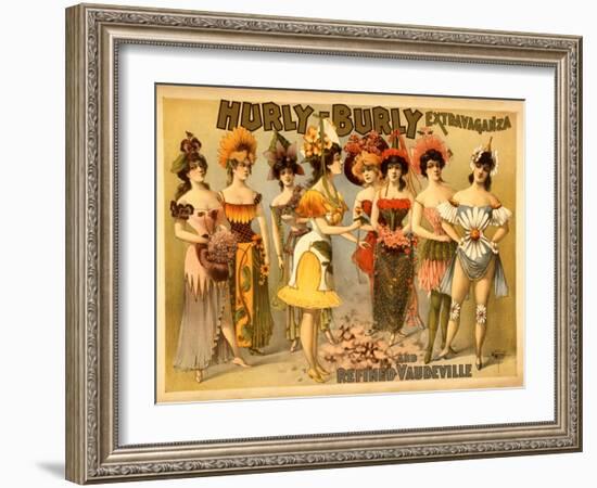 Hurly-Burly Extravaganza and Refined Vaudeville-null-Framed Art Print