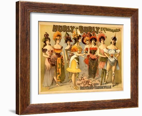 Hurly-Burly Extravaganza and Refined Vaudeville-null-Framed Art Print